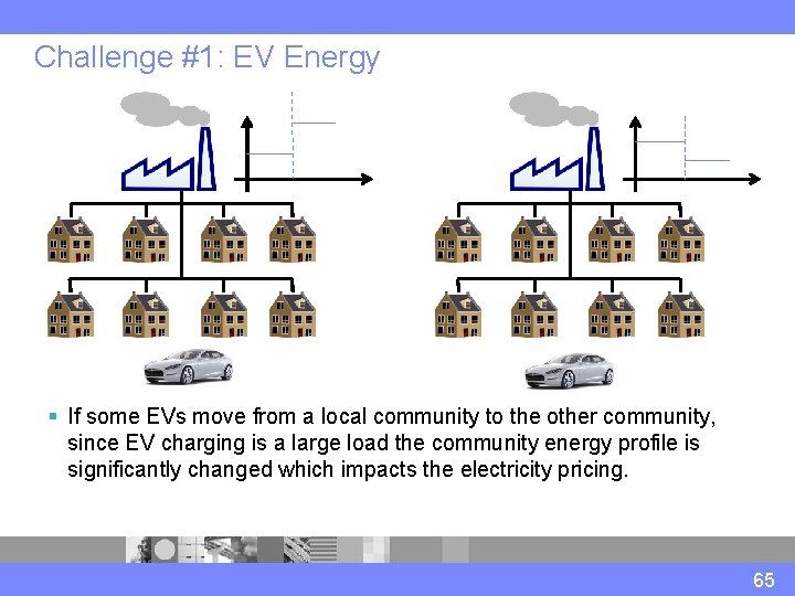 Challenge #1: EV Energy § If some EVs move from a local community to