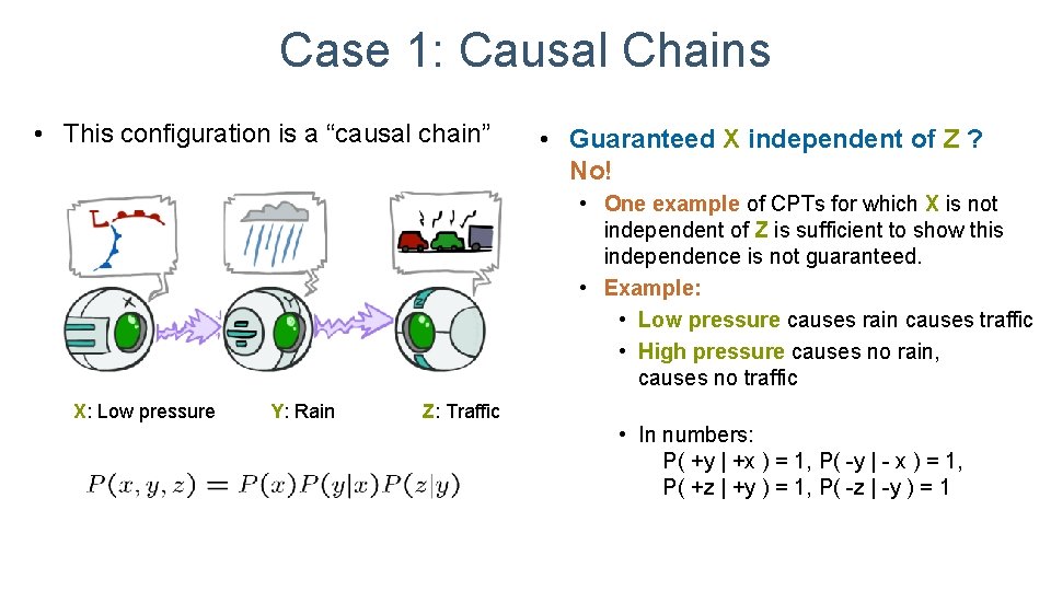 Case 1: Causal Chains • This configuration is a “causal chain” • Guaranteed X