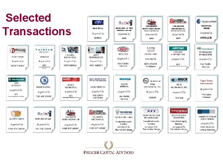 Selected Transactions 