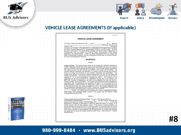 VEHICLE LEASE AGREEMENTS (If applicable) #8 