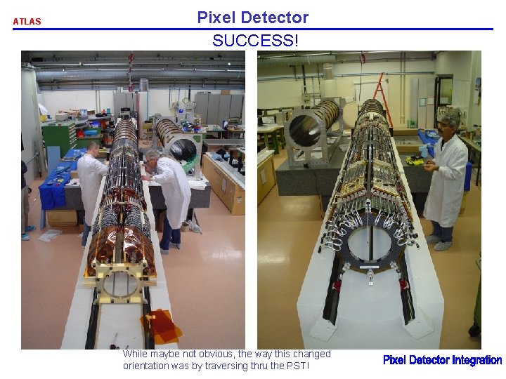 ATLAS Pixel Detector SUCCESS! While maybe not obvious, the way this changed orientation was