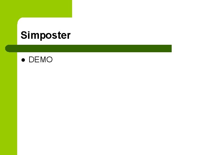 Simposter l DEMO 