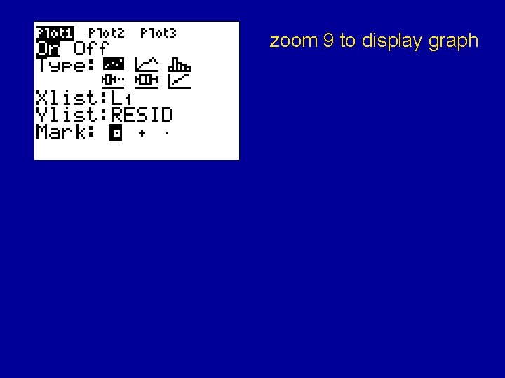zoom 9 to display graph 