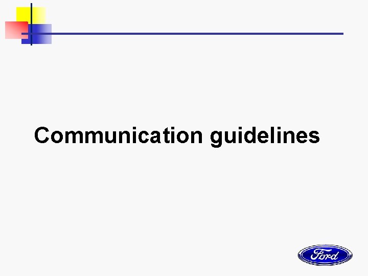 Communication guidelines 