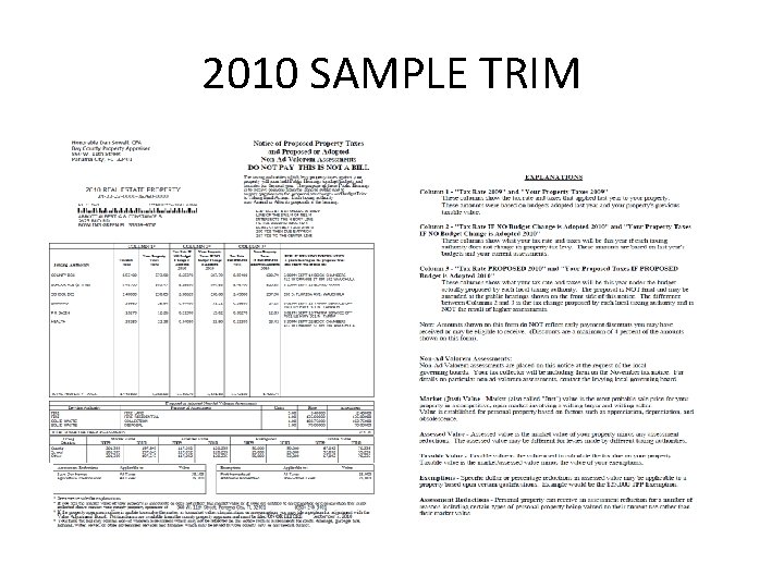 2010 SAMPLE TRIM 