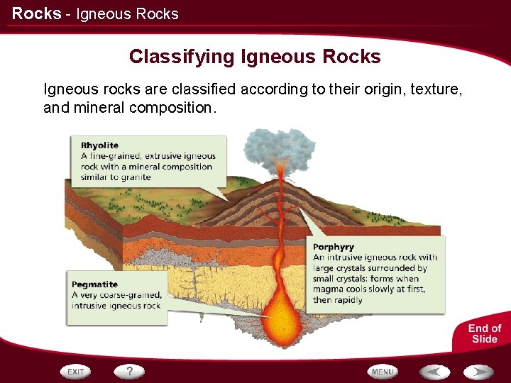 Rocks - Igneous Rocks Classifying Igneous Rocks Igneous rocks are classified according to their