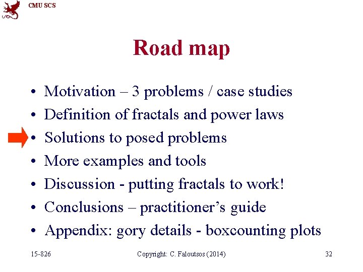 CMU SCS Road map • • Motivation – 3 problems / case studies Definition