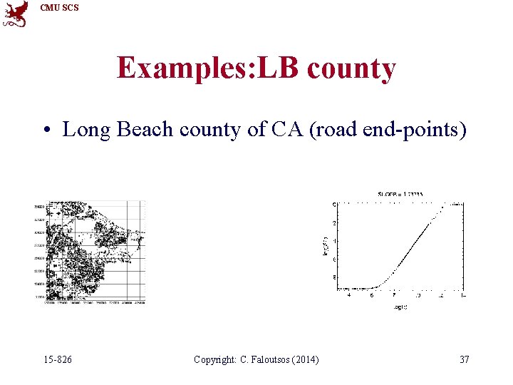 CMU SCS Examples: LB county • Long Beach county of CA (road end-points) 15