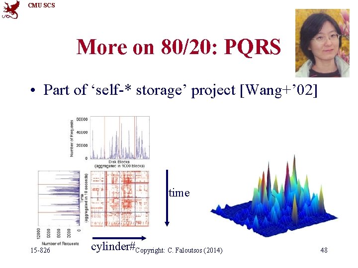 CMU SCS More on 80/20: PQRS • Part of ‘self-* storage’ project [Wang+’ 02]