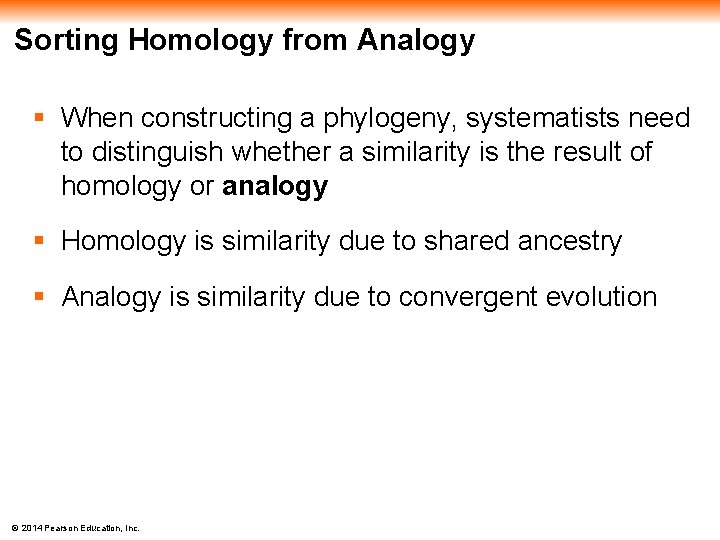 Sorting Homology from Analogy § When constructing a phylogeny, systematists need to distinguish whether