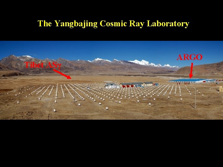 The Yangbajing Cosmic Ray Laboratory Tibet ASγ ARGO 