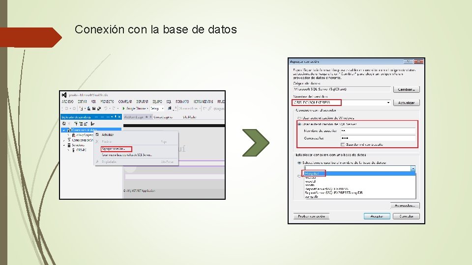 Conexión con la base de datos 