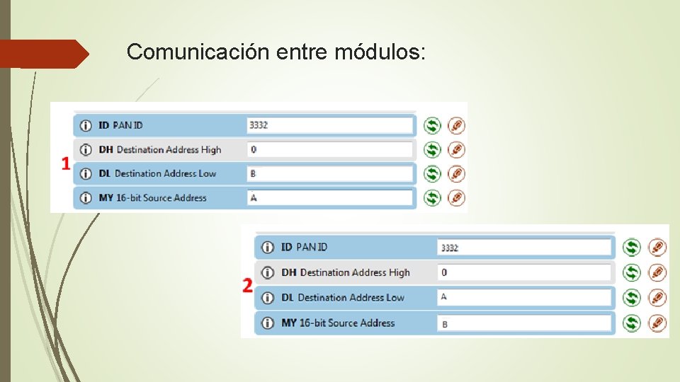 Comunicación entre módulos: 
