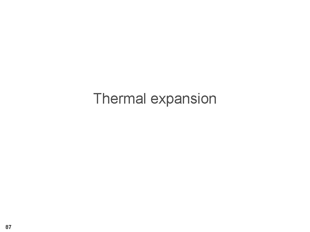 Thermal expansion 87 