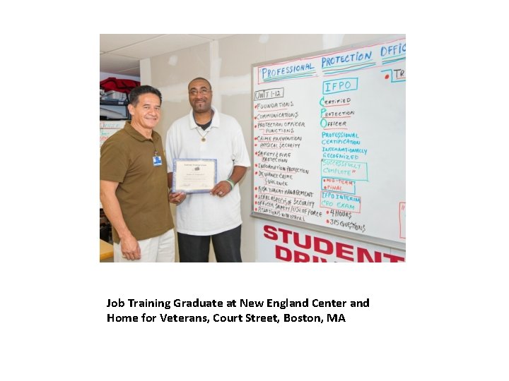 Job Training Graduate at New England Center and Home for Veterans, Court Street, Boston,