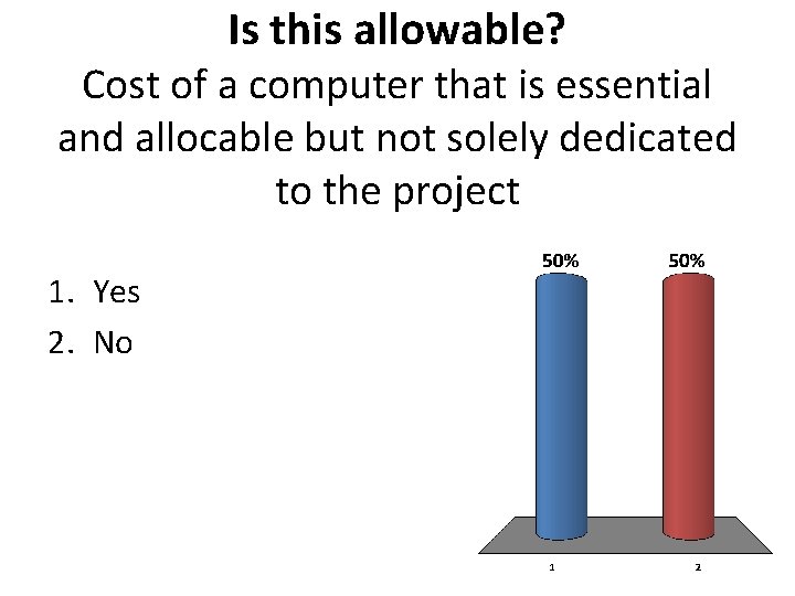 Is this allowable? Cost of a computer that is essential and allocable but not