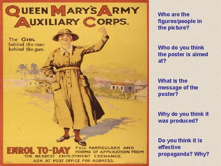 Who are the figures/people in the picture? Who do you think the poster is