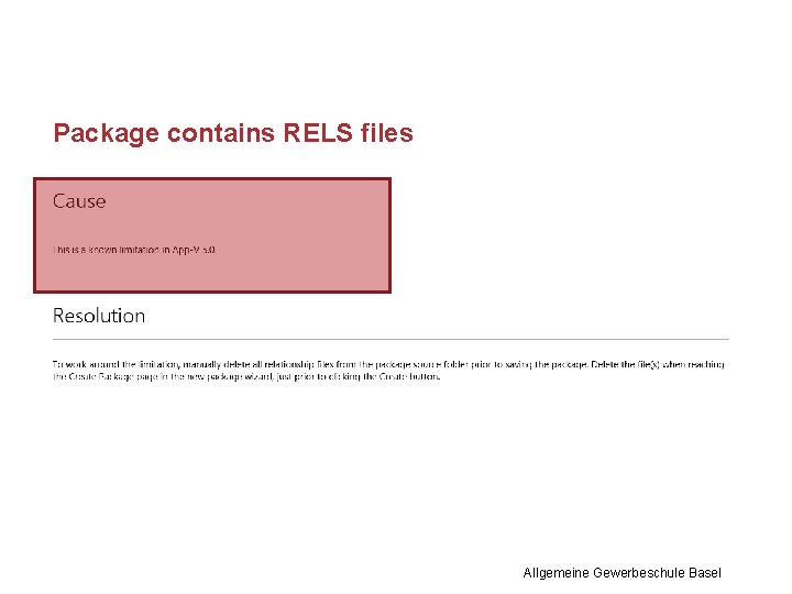 Package contains RELS files Allgemeine Gewerbeschule Basel 