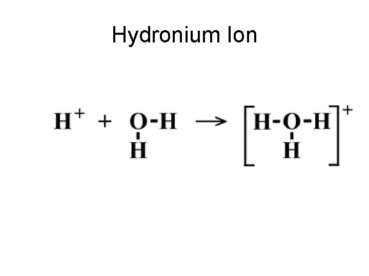 Hydronium Ion Hydronium Ion