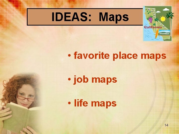 IDEAS: Maps • favorite place maps • job maps • life maps 14 