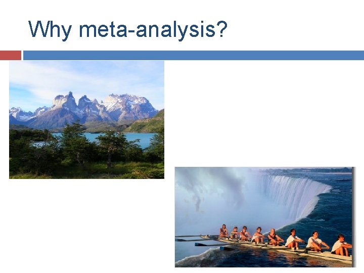 Why meta-analysis? 