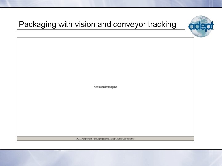 Packaging with vision and conveyor tracking 