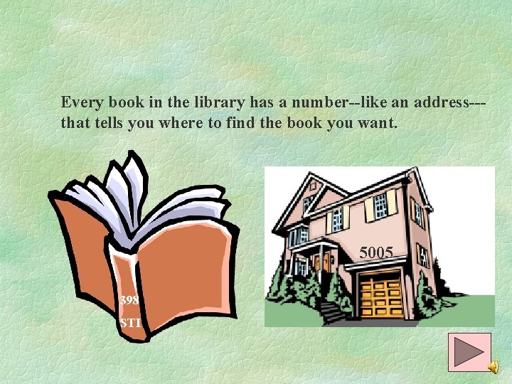 Every book in the library has a number--like an address--that tells you where to