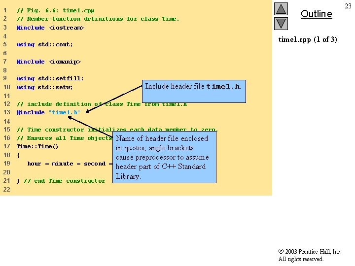 1 2 3 // Fig. 6. 6: time 1. cpp // Member-function definitions for