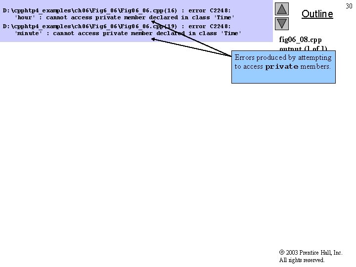 D: cpphtp 4_examplesch 06Fig 6_06Fig 06_06. cpp(16) : error C 2248: 'hour' : cannot