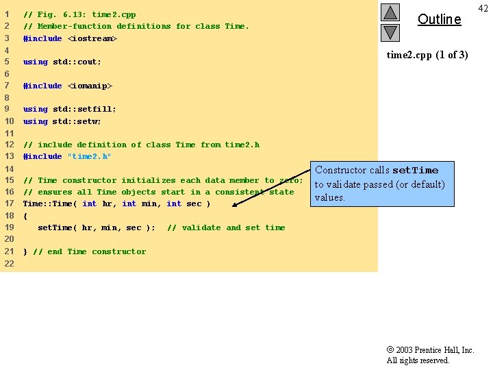 1 2 3 // Fig. 6. 13: time 2. cpp // Member-function definitions for