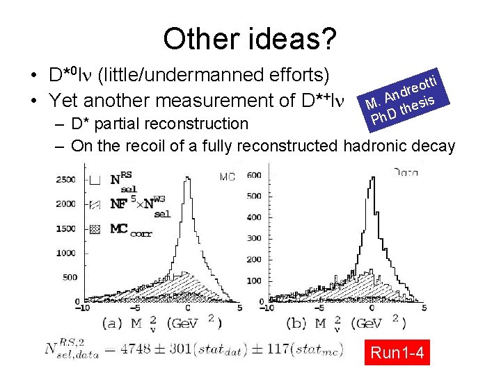 Other ideas? • D*0 ln (little/undermanned efforts) • Yet another measurement of D*+ln ti