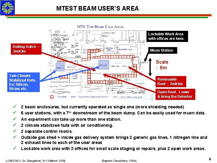 MTEST BEAM USER’S AREA Lockable Work Area with offices are here. Rolling Hatch ~