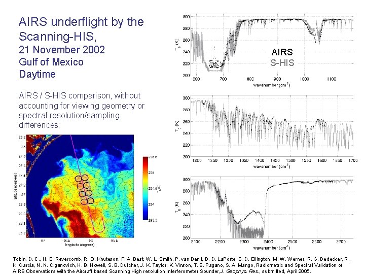 AIRS underflight by the Scanning-HIS, 21 November 2002 Gulf of Mexico Daytime AIRS S-HIS