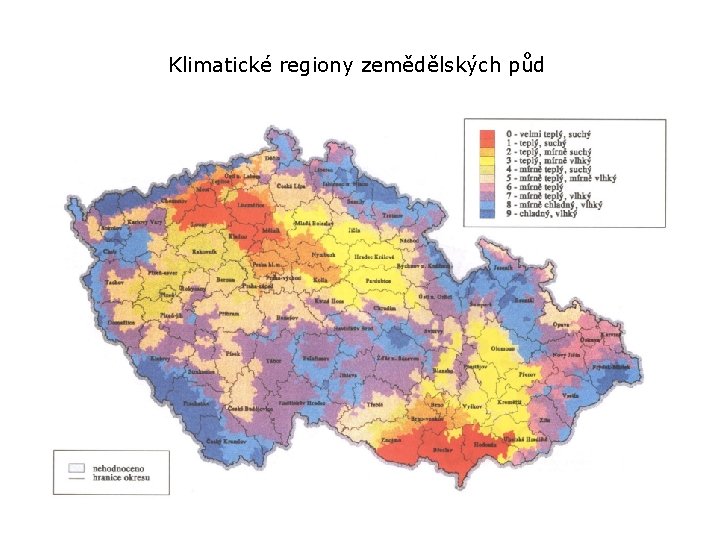 Klimatické regiony zemědělských půd 