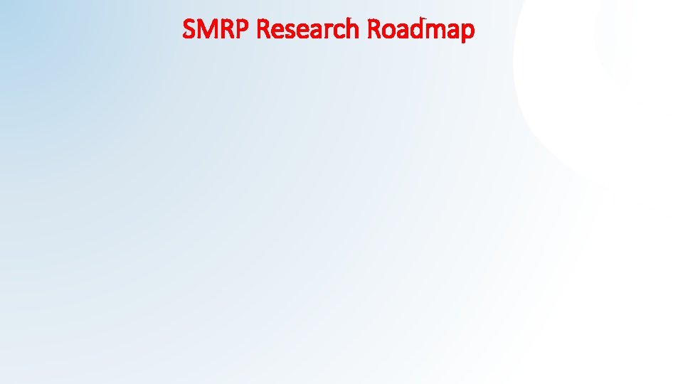 SMRP Research Roadmap 