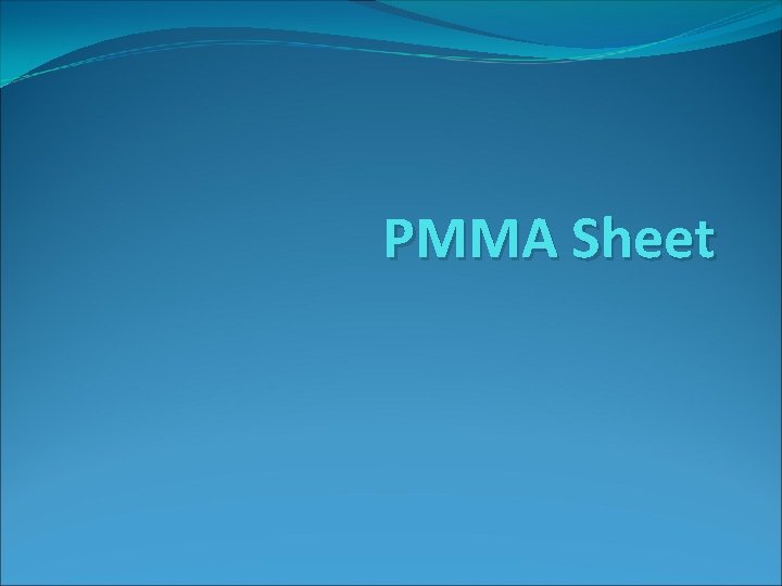 PMMA Sheet 