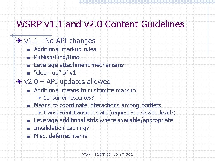 WSRP v 1. 1 and v 2. 0 Content Guidelines v 1. 1 -