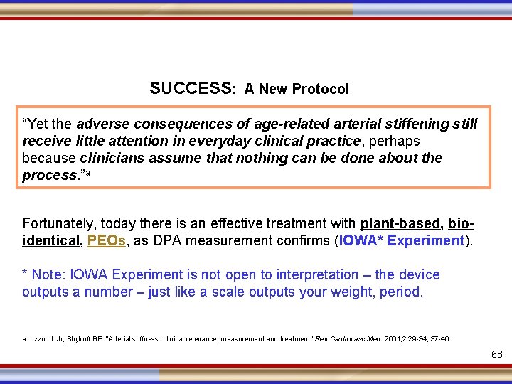 SUCCESS: A New Protocol “Yet the adverse consequences of age-related arterial stiffening still receive