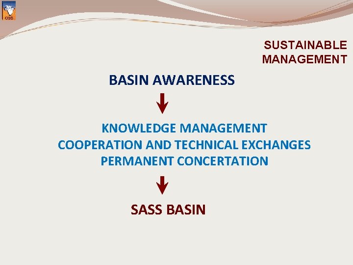 SUSTAINABLE MANAGEMENT BASIN AWARENESS KNOWLEDGE MANAGEMENT COOPERATION AND TECHNICAL EXCHANGES PERMANENT CONCERTATION SASS BASIN