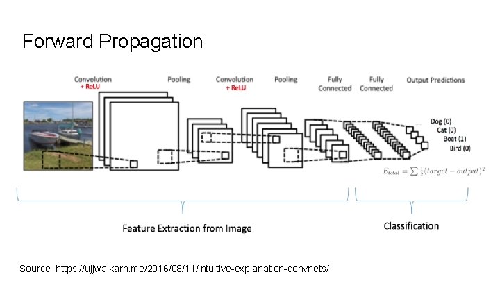 Forward Propagation Source: https: //ujjwalkarn. me/2016/08/11/intuitive-explanation-convnets/ 