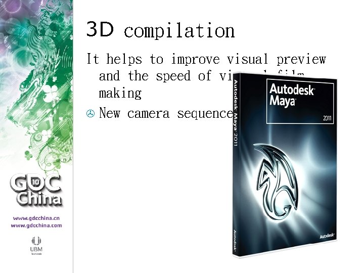 3 D compilation It helps to improve visual preview and the speed of virtual