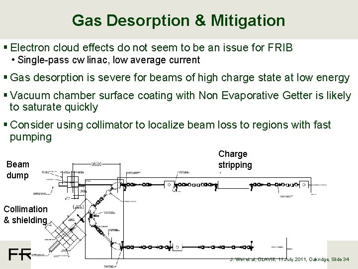 Gas Desorption & Mitigation § Electron cloud effects do not seem to be an