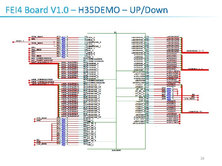FEI 4 Board V 1. 0 – H 35 DEMO – UP/Down 16 