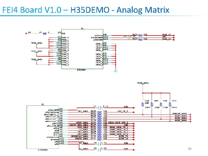 FEI 4 Board V 1. 0 – H 35 DEMO - Analog Matrix 20