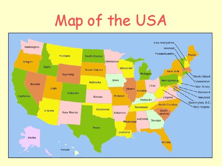Map of the USA • 