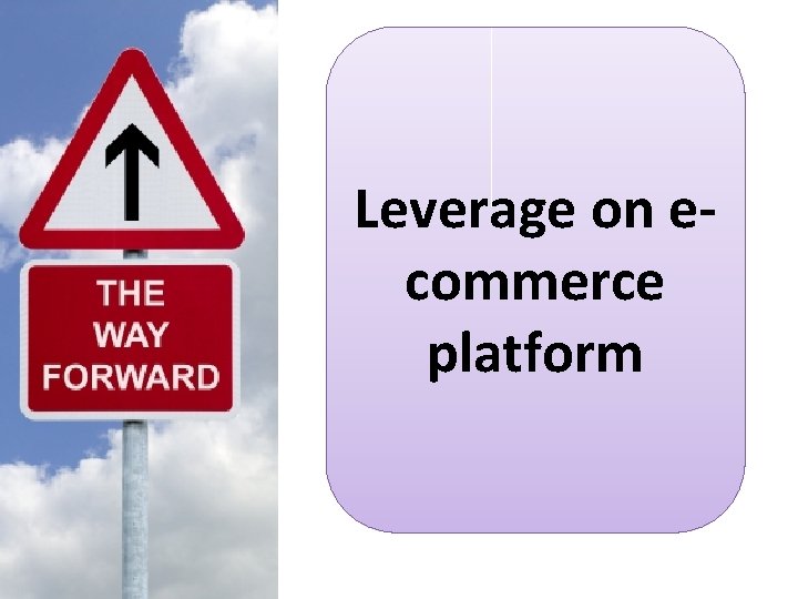Leverage on ecommerce platform 