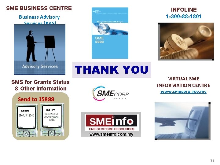 SME BUSINESS CENTRE INFOLINE 1 -300 -88 -1801 Business Advisory Services (BAS) THANK YOU