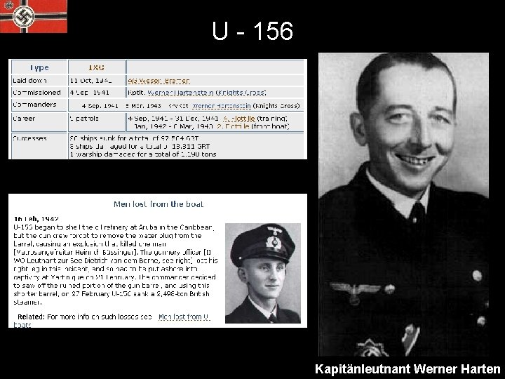 U - 156 Kapitänleutnant Werner Harten 