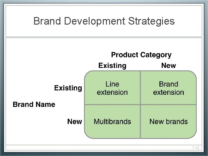 Brand Development Strategies 7 -42 