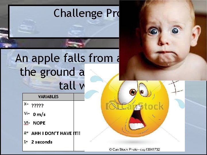 Challenge Problem! An apple falls from a tree and hits the ground after 2
